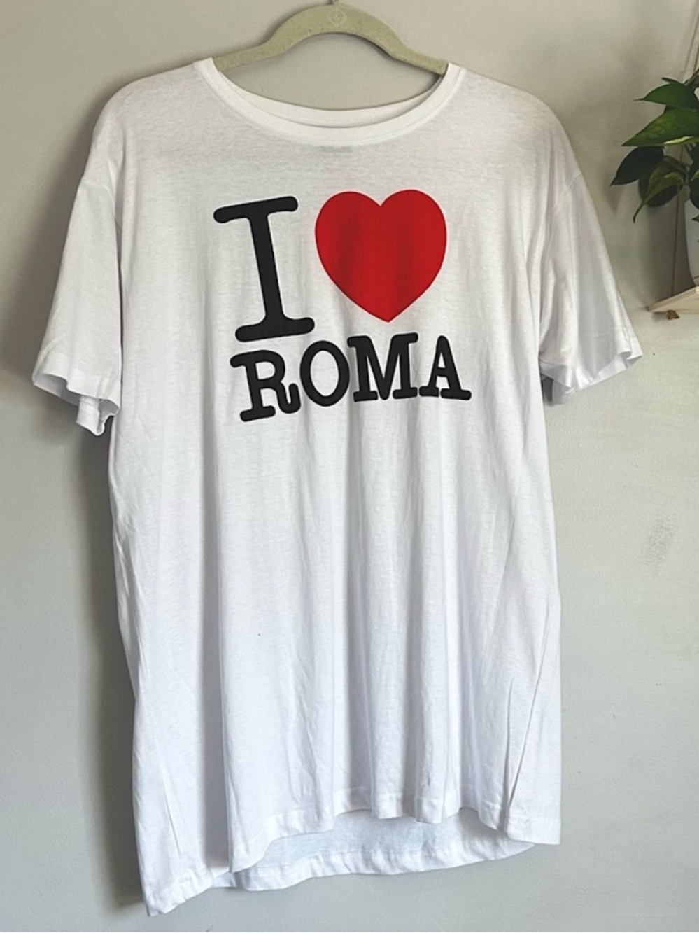 I love ROME tee shirt Italy travel T-Shirt White size XL classic  short sleeve